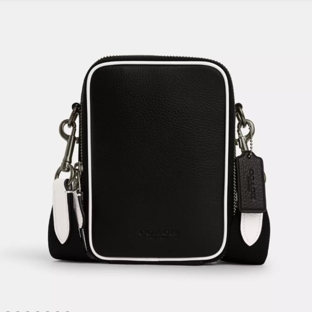 NWT COACH Stanton Crossbody‎ Black Unisex Leather - Picture 5 of 9